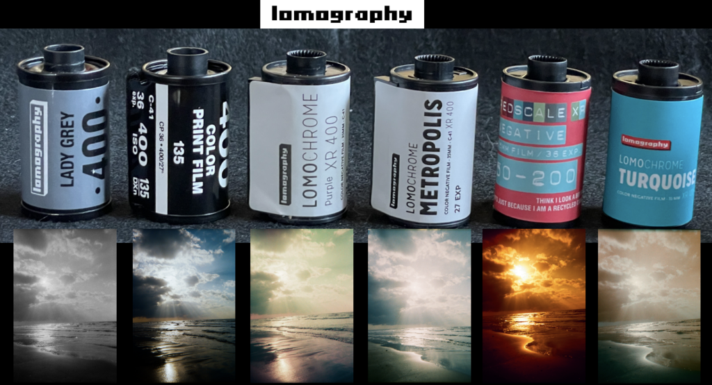 ロモグラフィ6種類 フィルムの色比較【Lomography】ロモクローム